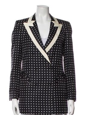 Blaze Milano Polka Dot Black & White Double-Breasted Blazer